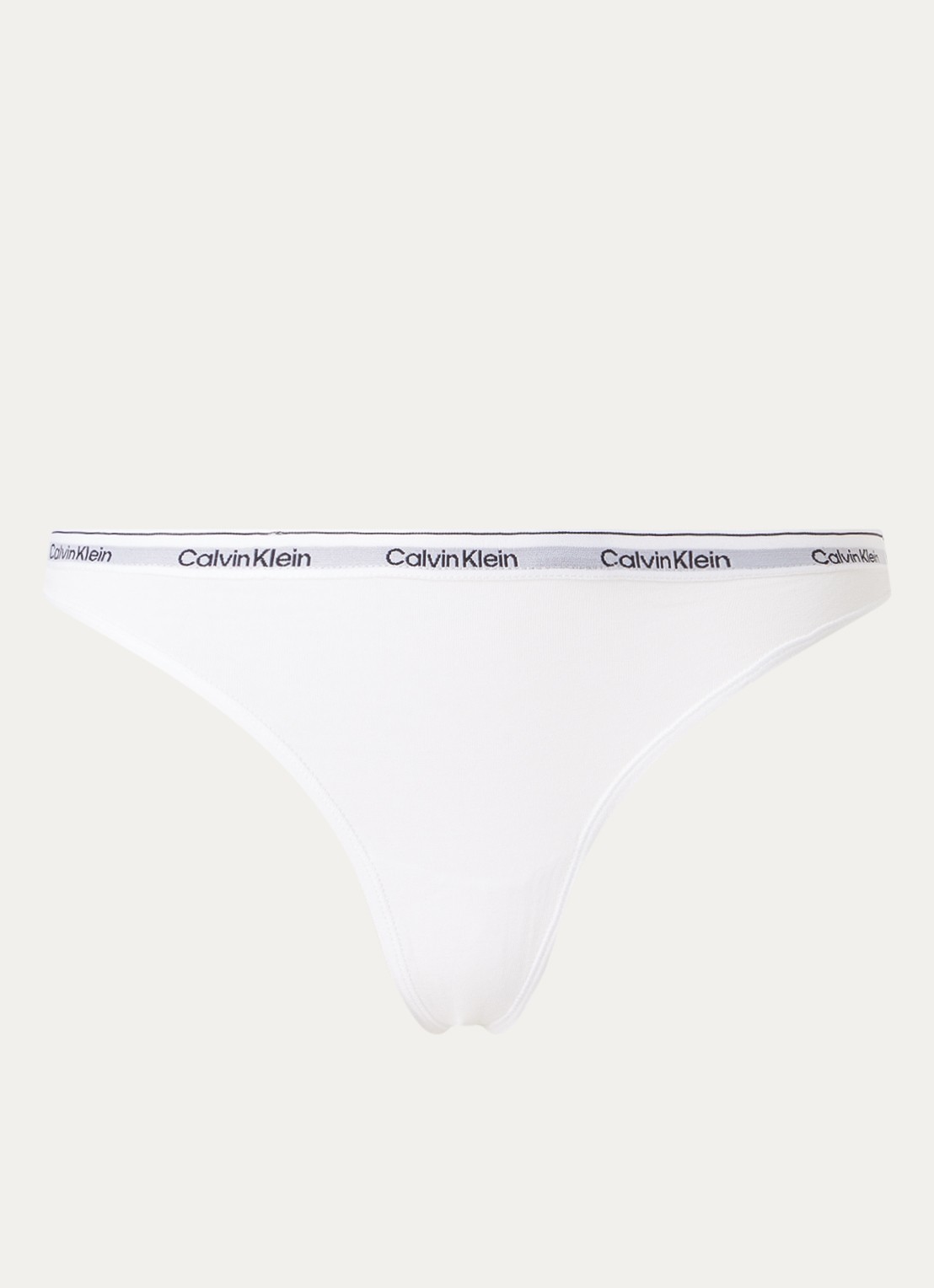 Calvin Klein Modern string met logoband - voorkant 8 white  / wit