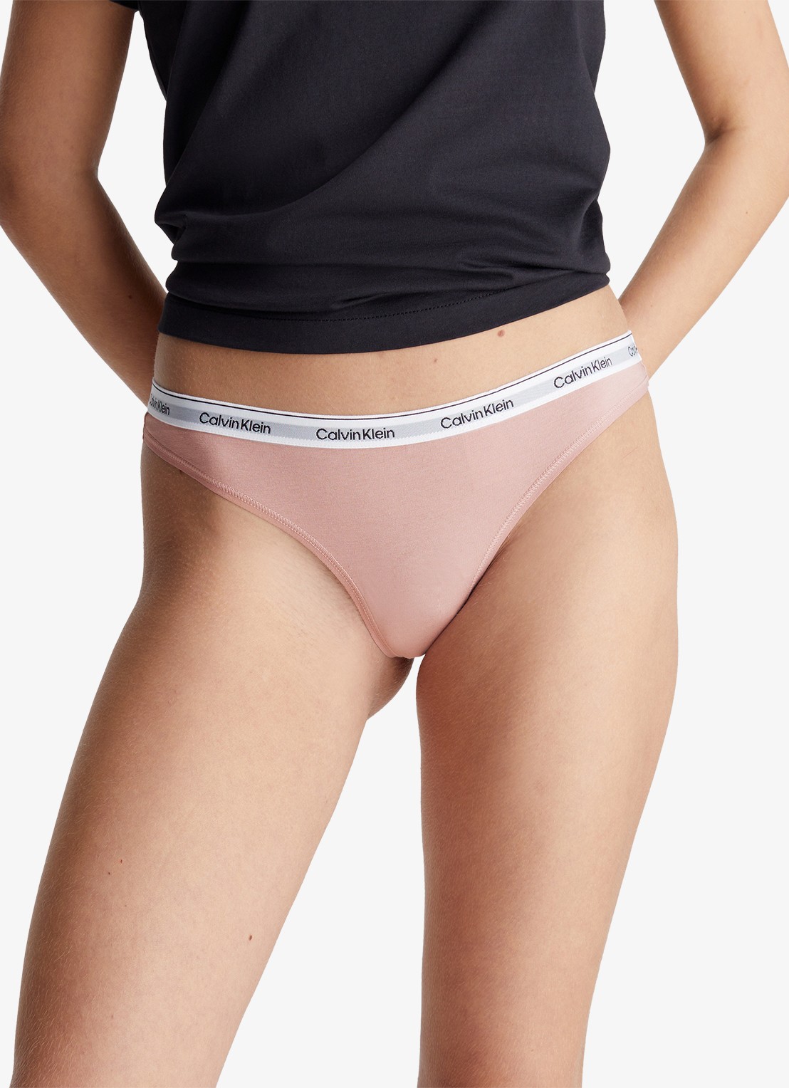 Calvin Klein Modern string met logoband - detail subdued  / beige