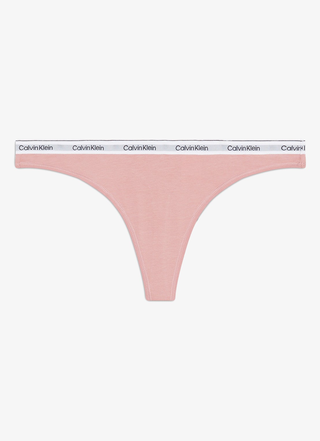 Calvin Klein Modern string met logoband - voorkant 9 subdued  / beige