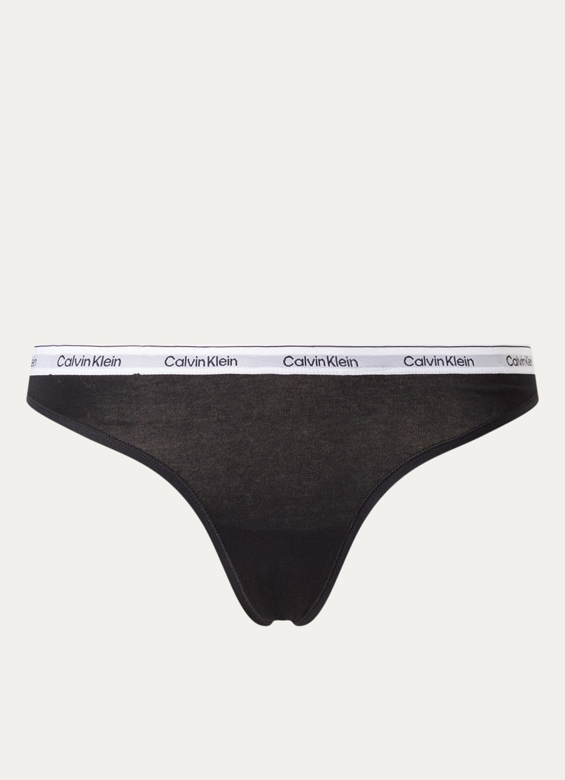 Calvin Klein Modern string met logoband - voorkant 4 black  / zwart
