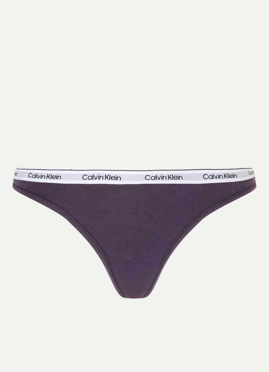 Calvin Klein Modern string met logoband - voorkant nightshade / paars