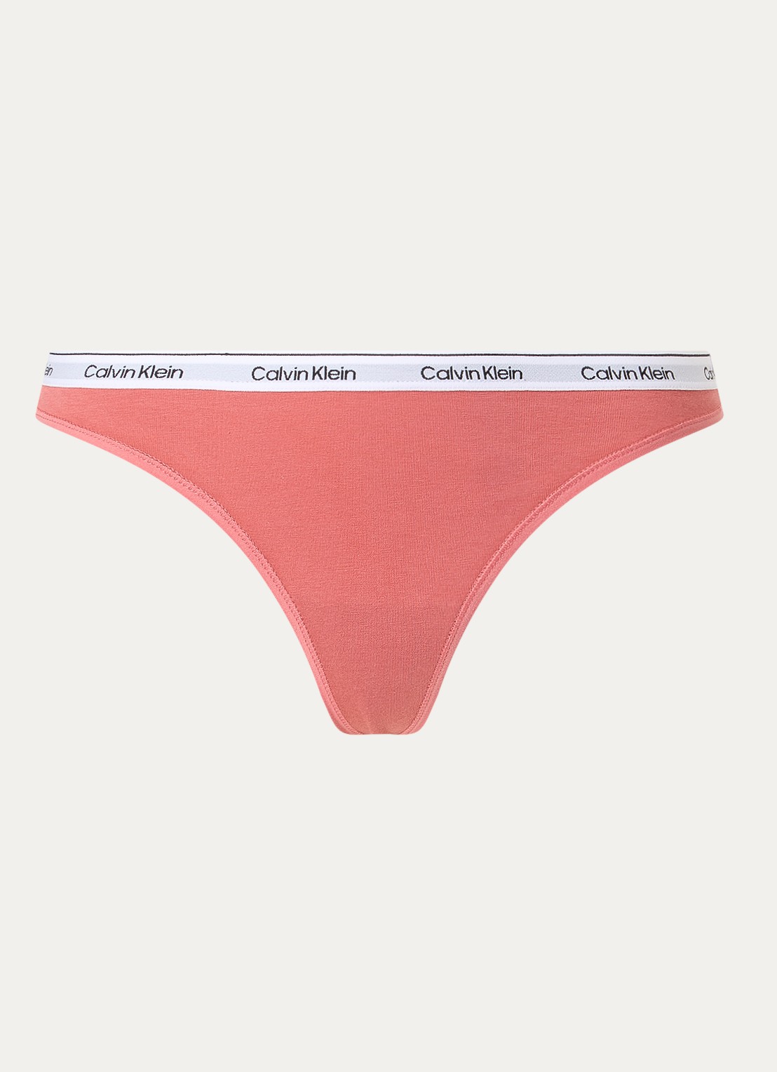 Calvin Klein Modern string met logoband - voorkant 7 dusty cedar / oranje