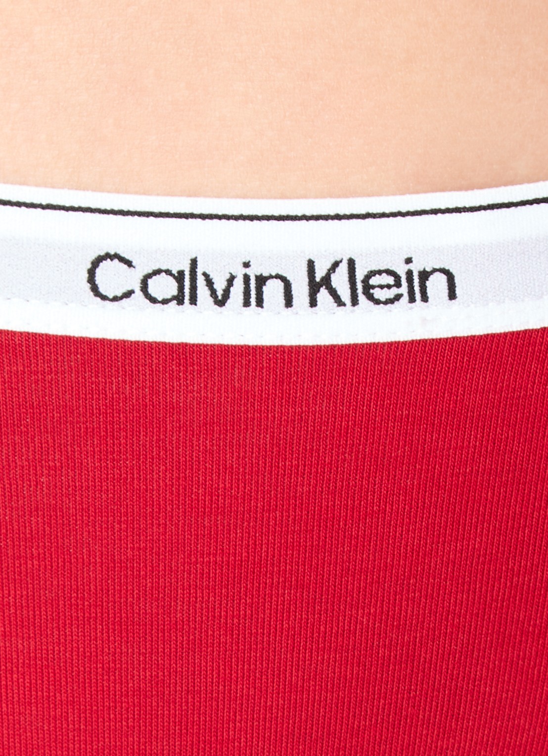 Calvin Klein Modern string met logoband - detail 6 juneberry  / rood
