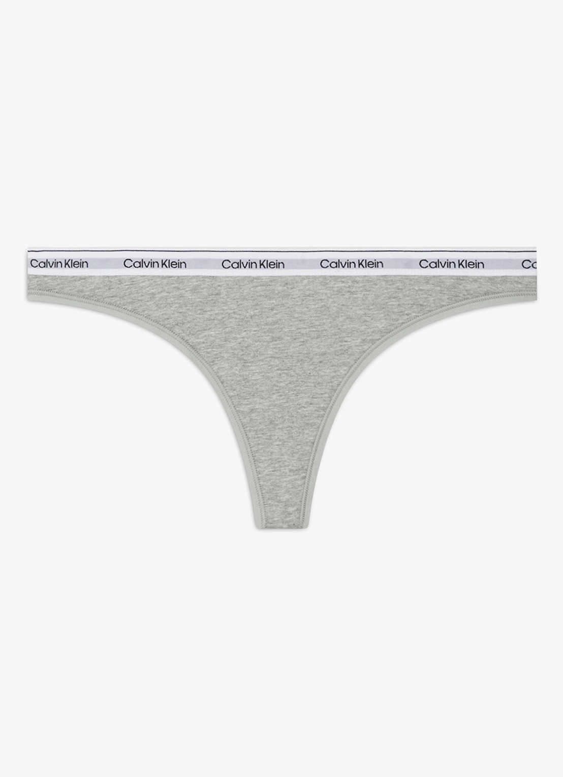 Calvin Klein Modern string met logoband - voorkant 3 grey heather / grijs