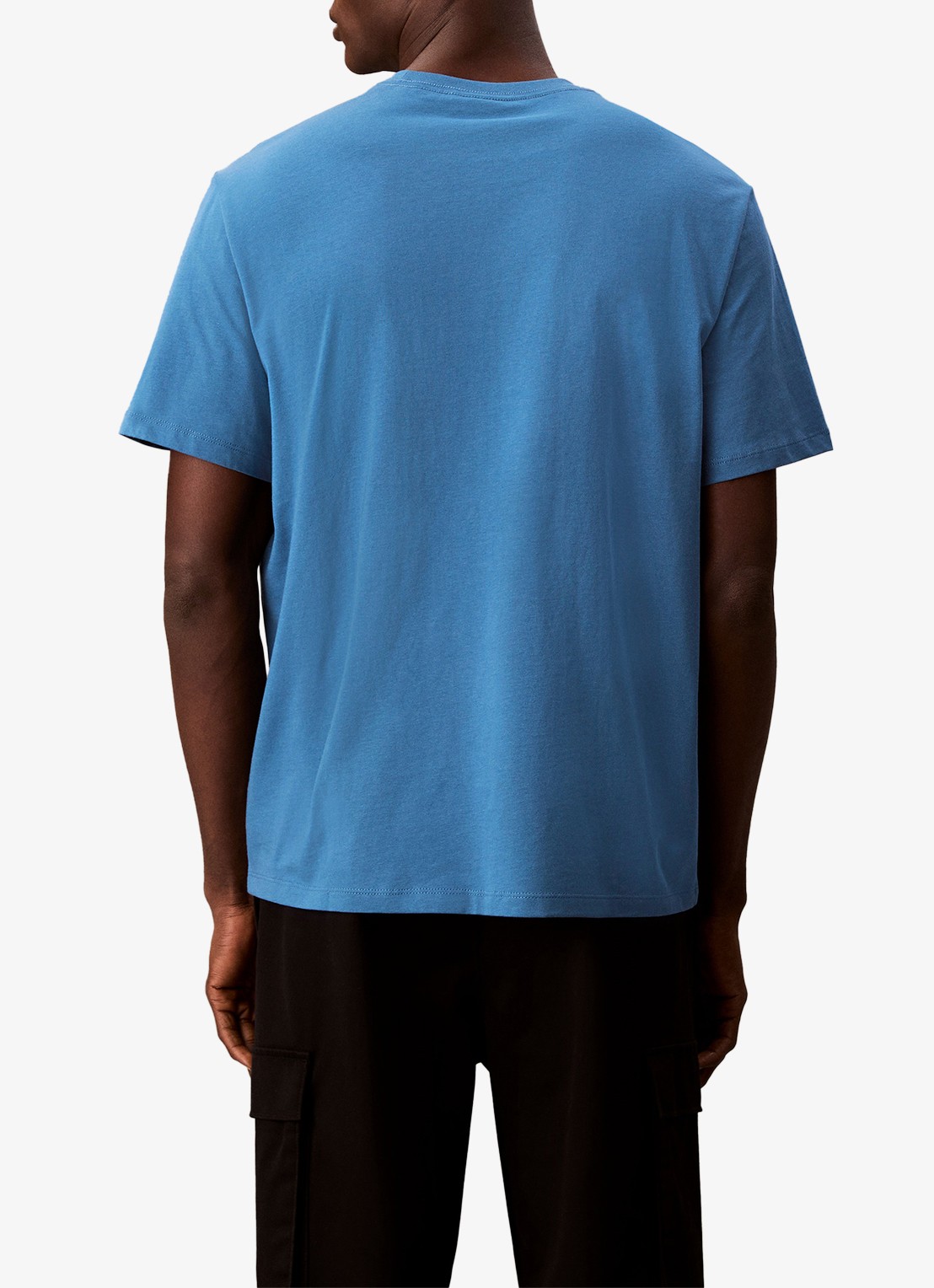 Calvin Klein Mono T-shirt met logo - achterkant 5 blauw