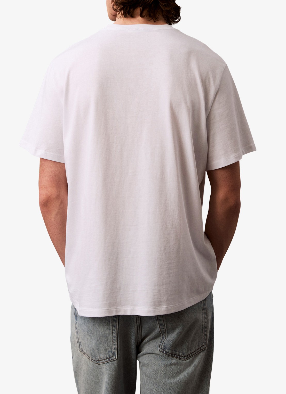 Calvin Klein Mono T-shirt met logo - achterkant 6 wit
