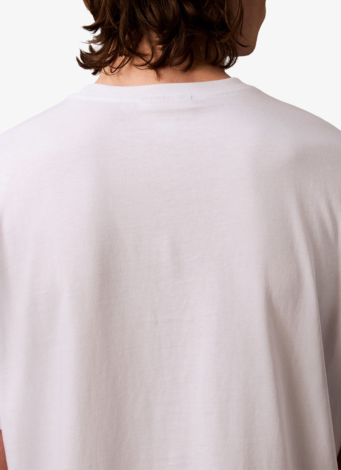 Calvin Klein Mono T-shirt met logo - detail 3 wit