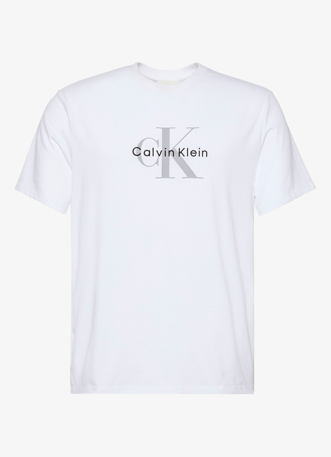 Calvin Klein Mono T-shirt met logo - voorkant 7 wit