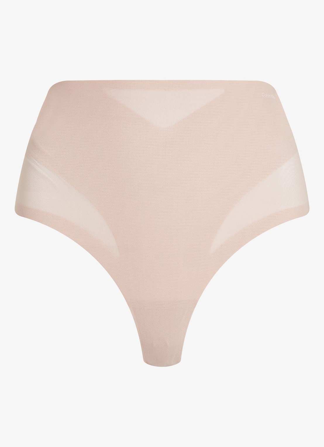 Calvin Klein Naadloze corrigerende string - voorkant beige