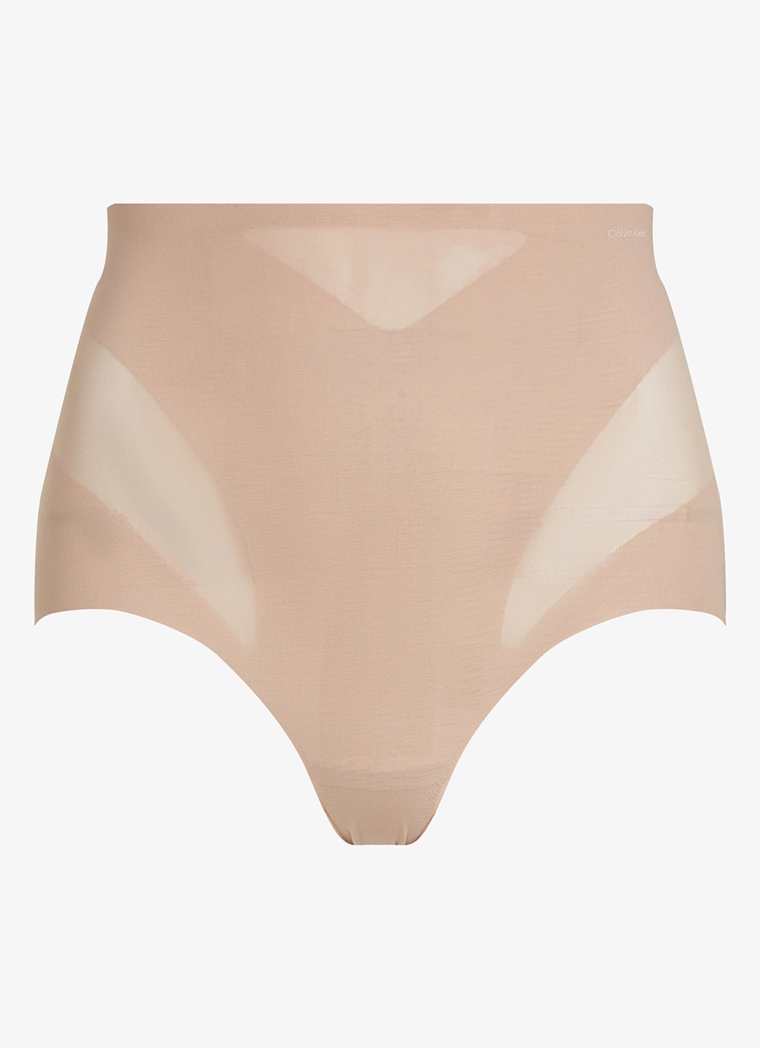Calvin Klein Naadloze corrigerende string - voorkant 4 beige