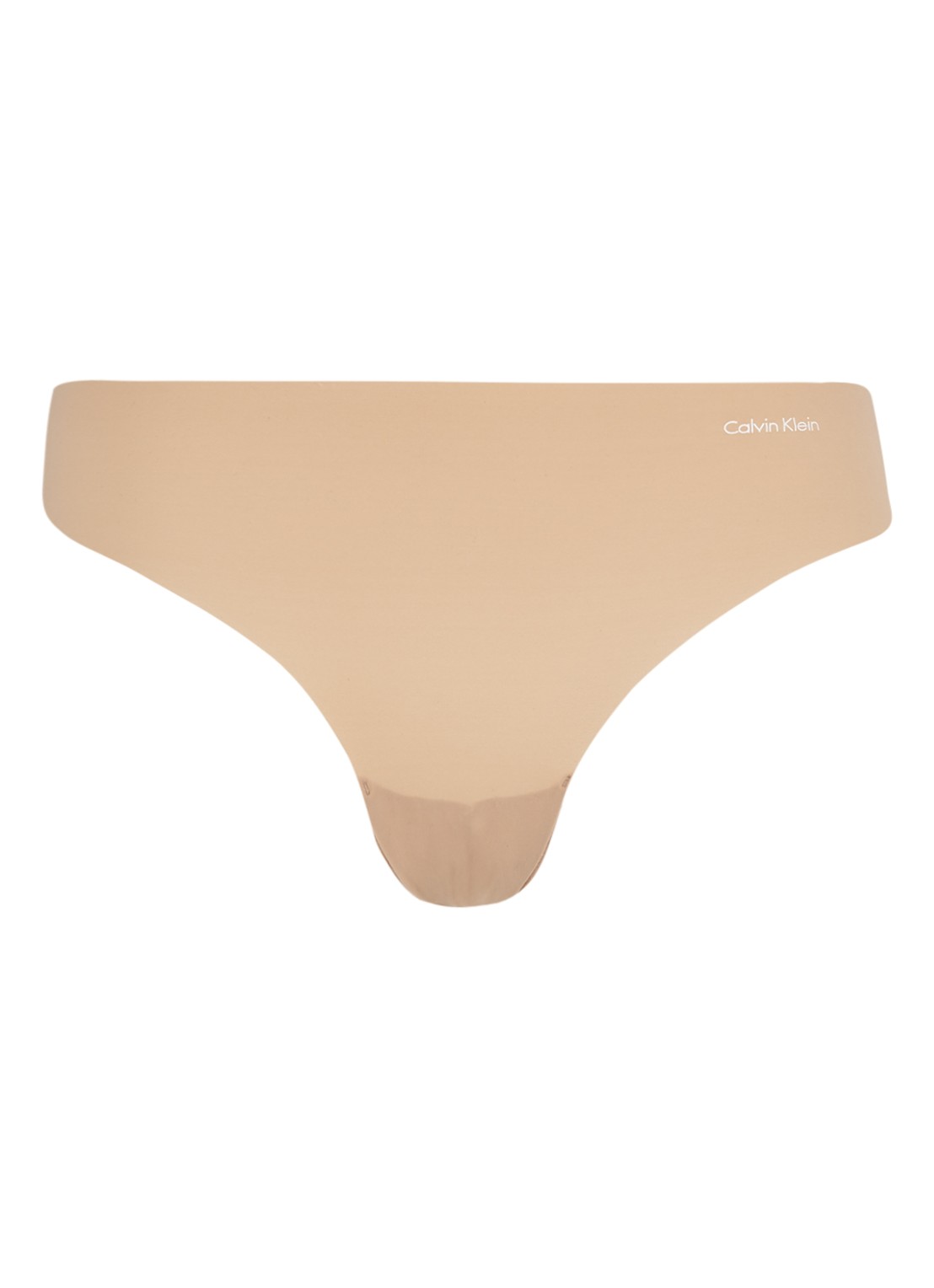 Calvin Klein Naadloze string - voorkant 8 donkerbeige
