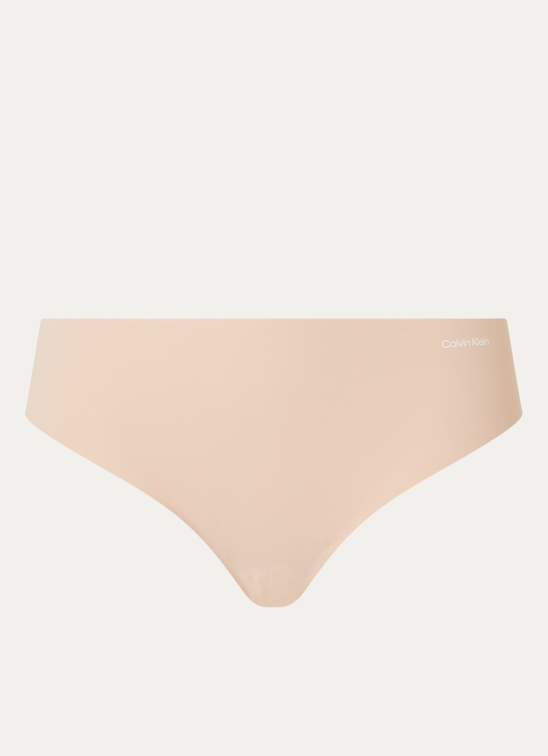 Calvin Klein Naadloze string - voorkant 9 donkerbeige