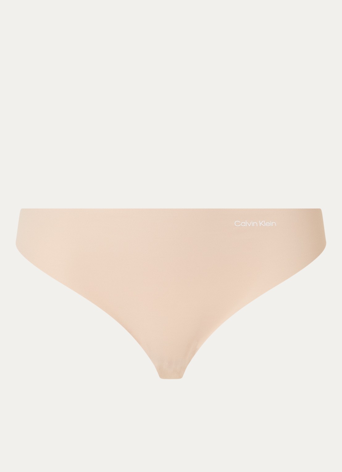 Calvin Klein Naadloze string - voorkant 10 donkerbeige