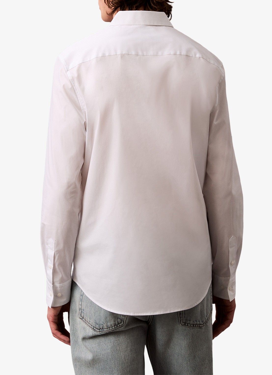 Calvin Klein Overhemd met logoborduring - achterkant 7 gebroken wit