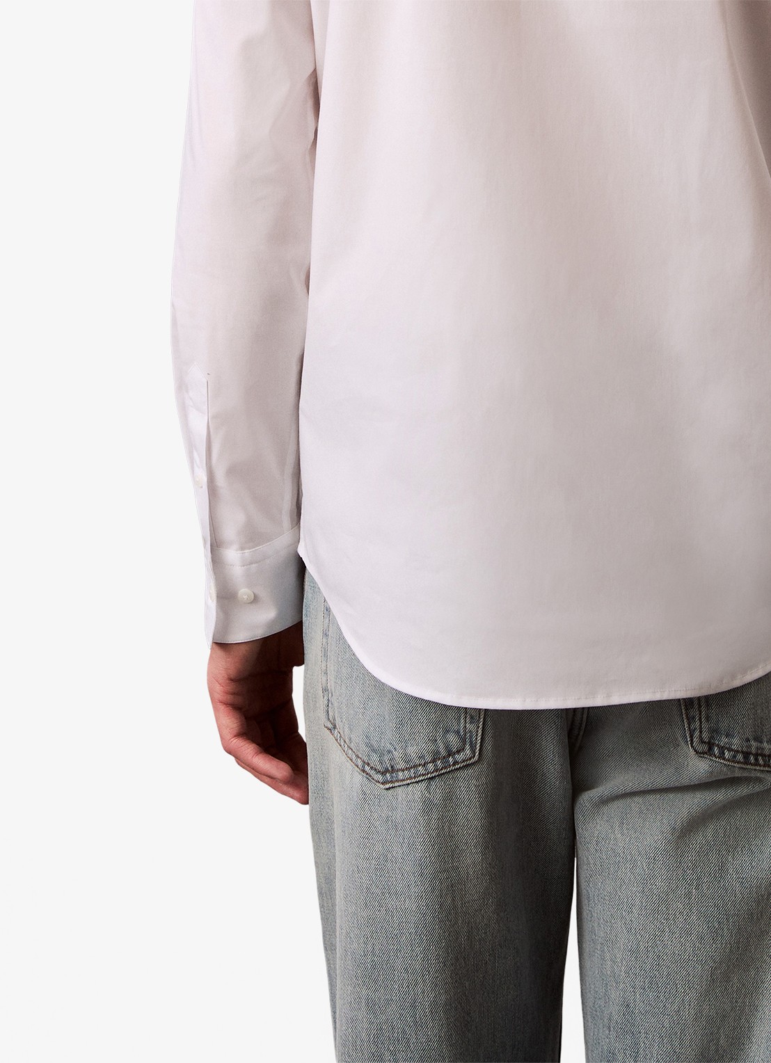 Calvin Klein Overhemd met logoborduring - detail 5 gebroken wit