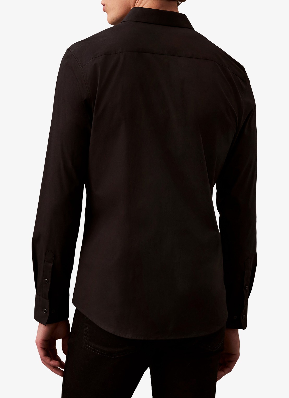 Calvin Klein Overhemd met logoborduring - achterkant 4 zwart