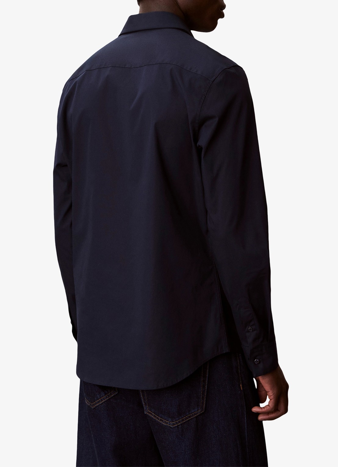 Calvin Klein Overhemd met logoborduring - achterkant dark sapphire-cef