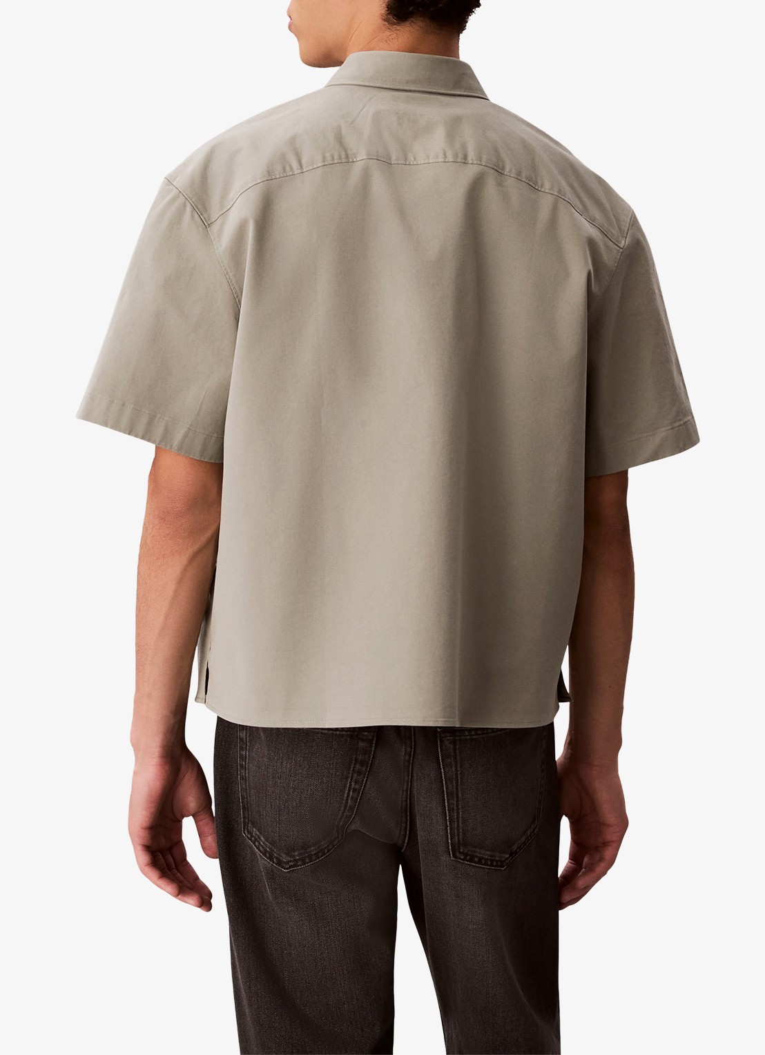 Calvin Klein Overhemd met logoborduring - achterkant 5 lindegroen
