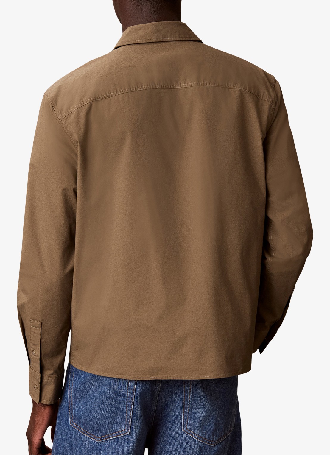 Calvin Klein Overshirt met borstzakken - achterkant 3 bruin