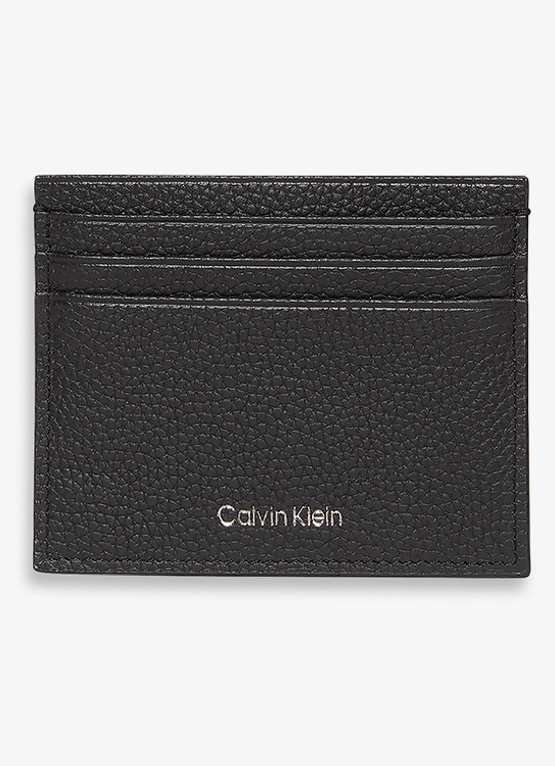 Calvin Klein Pasjeshouder van leer met logo - detail 4 zwart