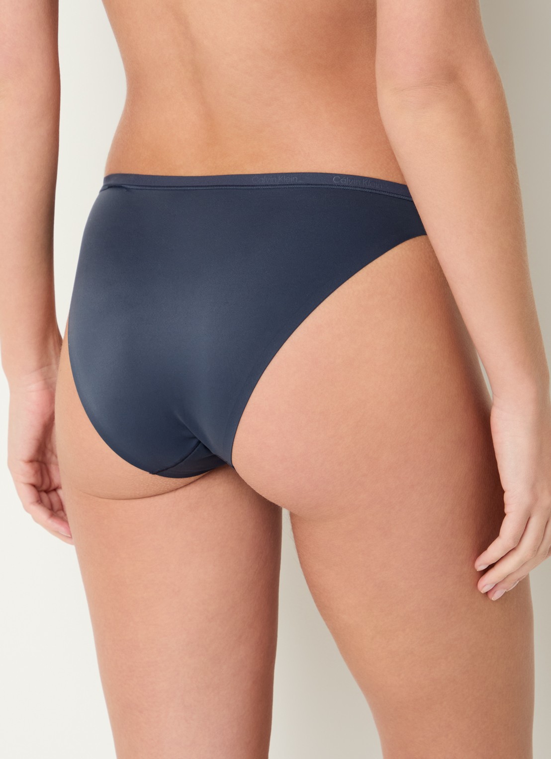 Calvin Klein Perfectly fit slip met logoband - achterkant 3 donkerblauw