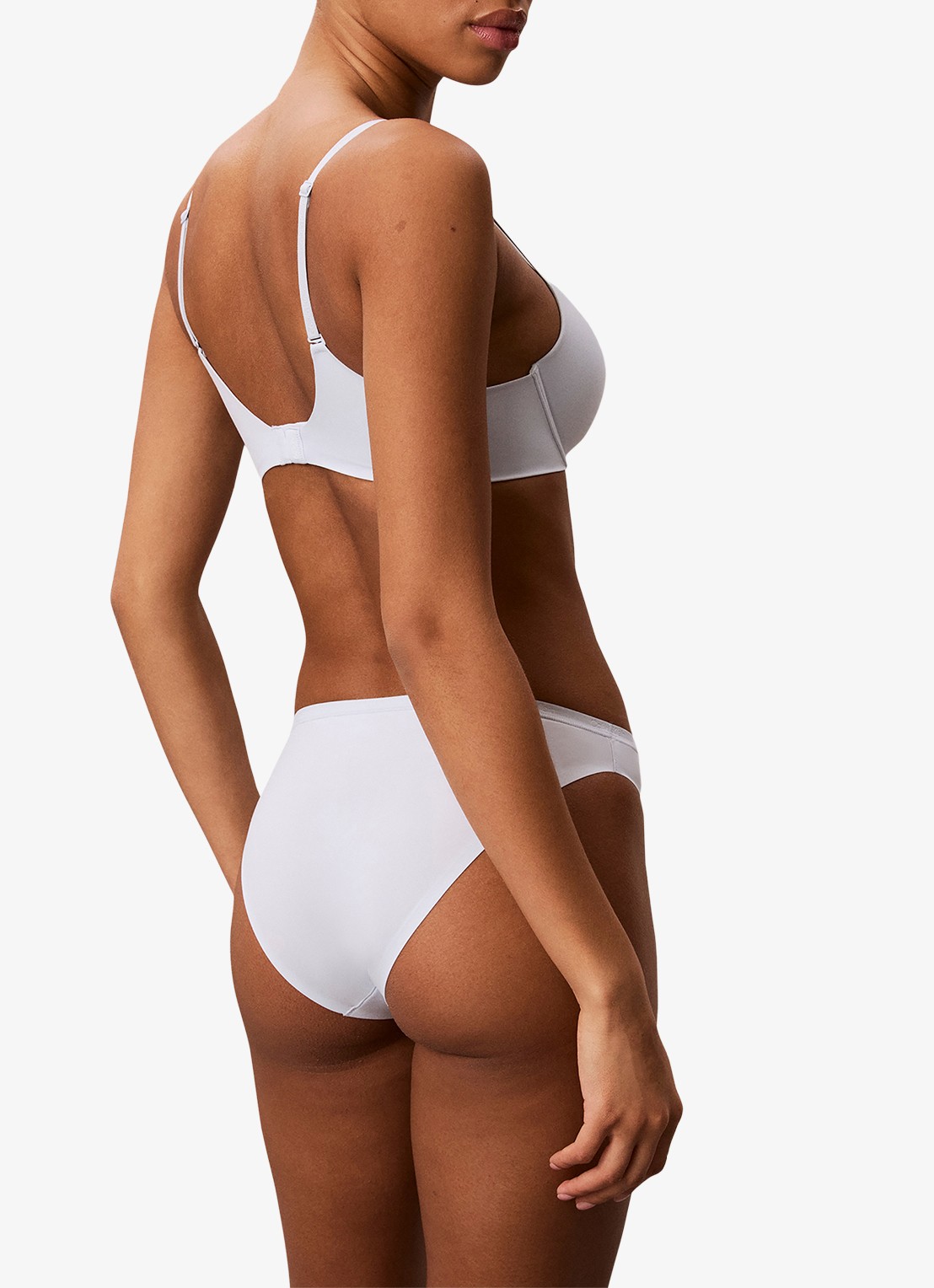 Calvin Klein Perfectly fit slip met logoband - achterkant plein air-ciq / grijs