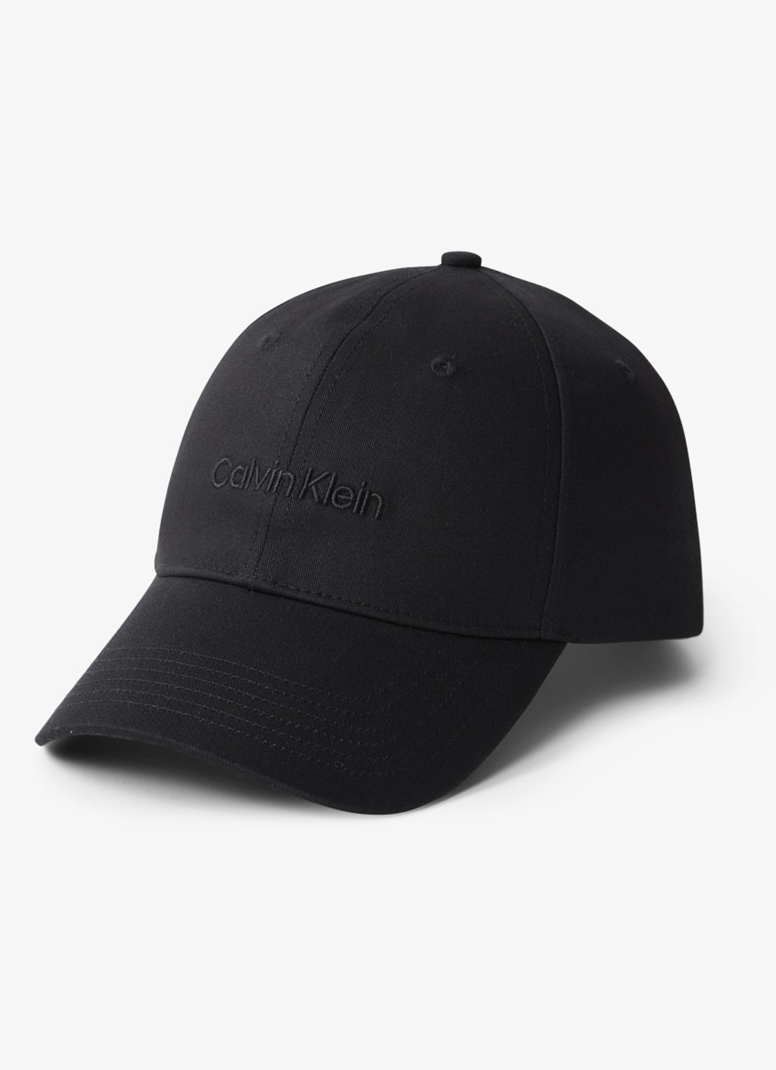 Calvin Klein Pet met logo borduring - voorkant 2 zwart
