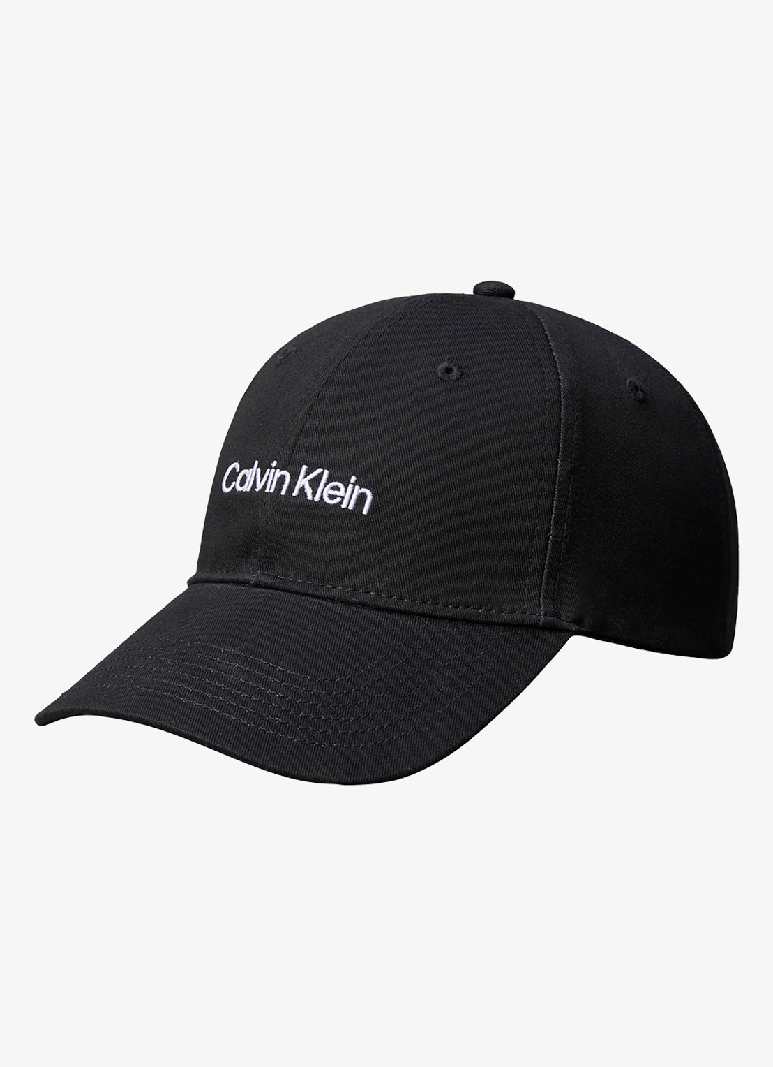 Calvin Klein Pet met logo borduring - voorkant 3 diepzwart