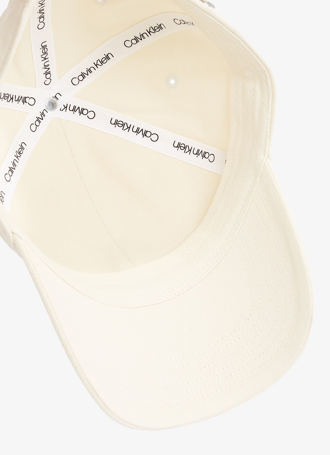Calvin Klein Pet met logoborduring - detail 2 gebroken wit