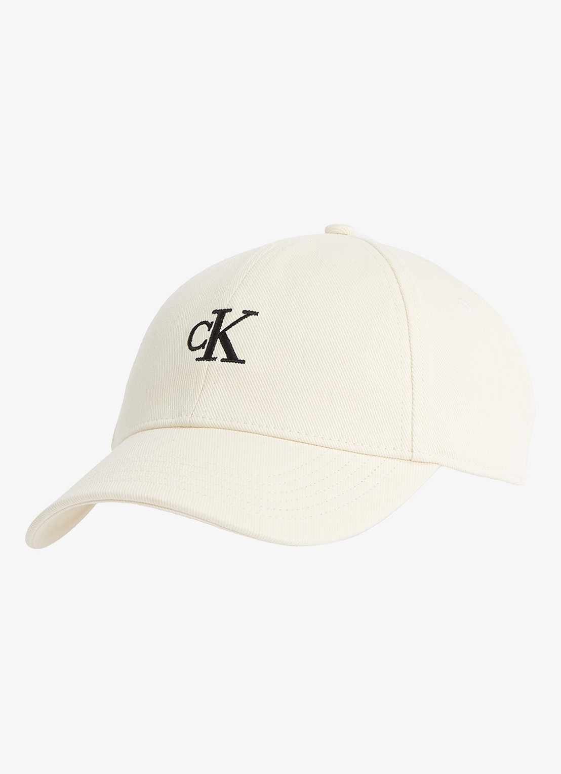 Calvin Klein Pet met logoborduring - voorkant 4 gebroken wit