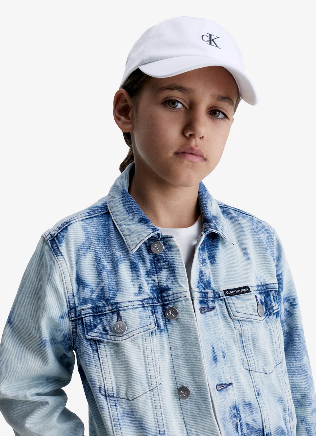 Calvin Klein Pet met logoborduring - voorkant 2 wit