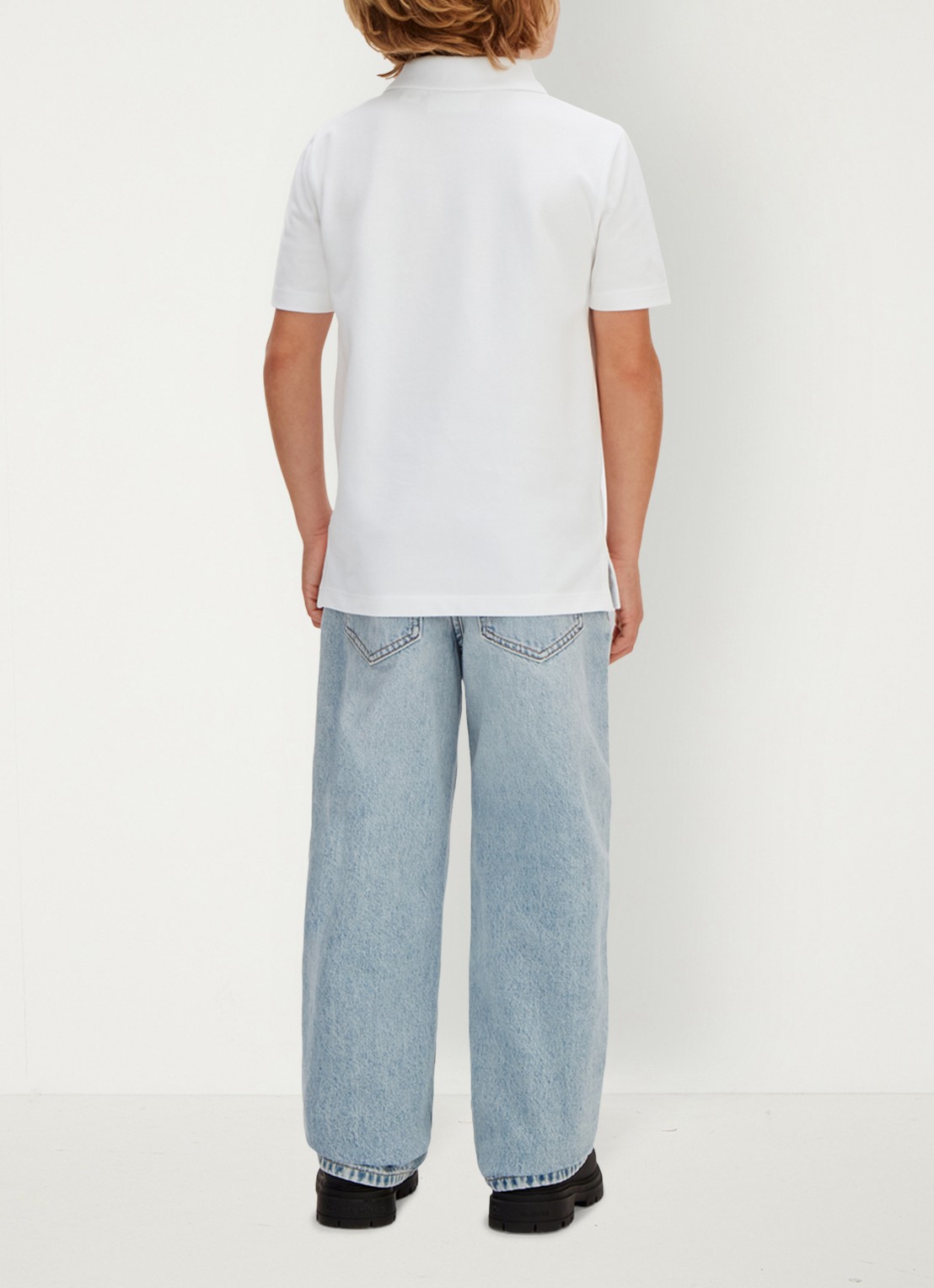 Calvin Klein Polo met logoborduring - achterkant 2 wit