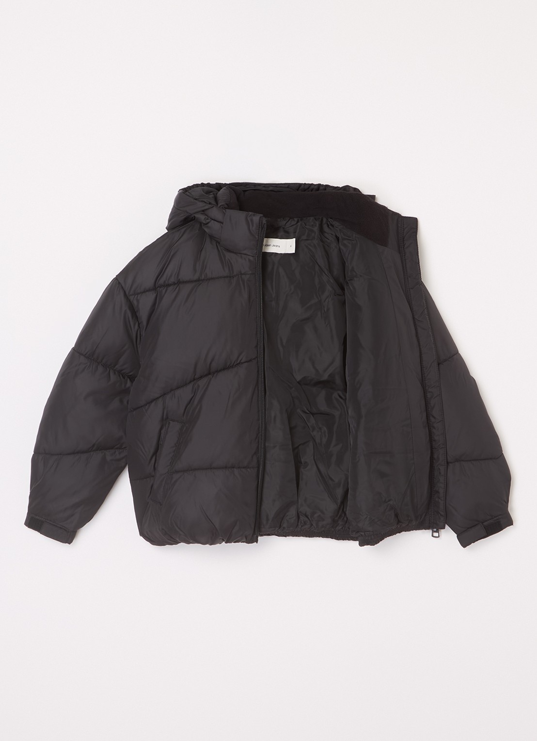 Calvin Klein Puffer jack met steekzakken - voorkant 2 zwart