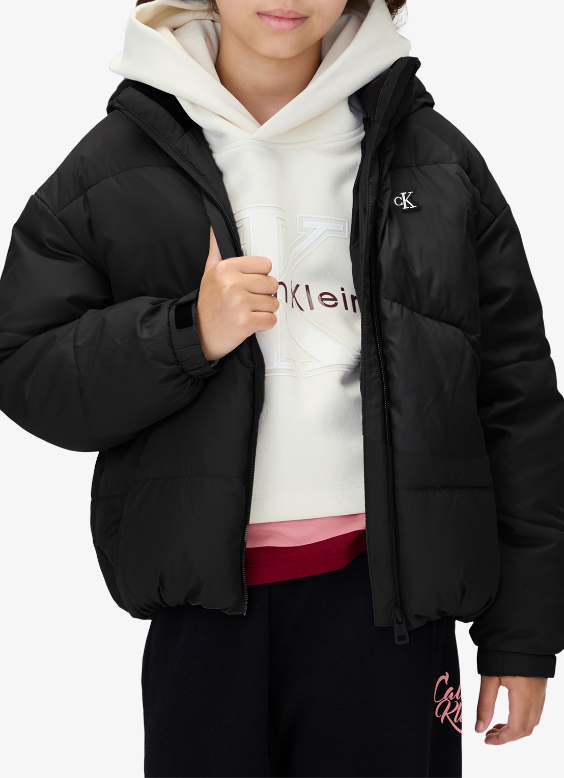 Calvin Klein Puffer jack met steekzakken - detail 4 zwart