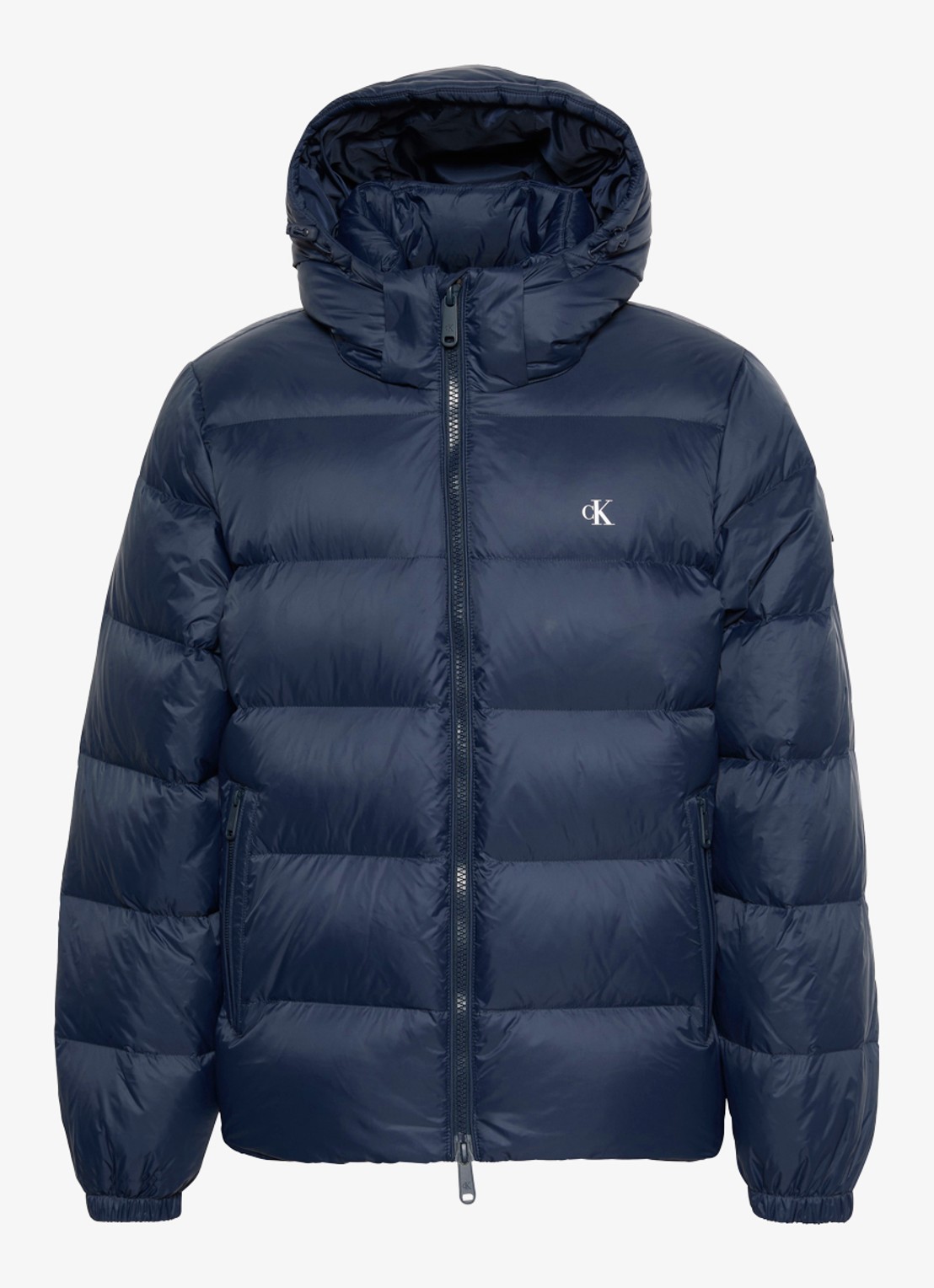 Calvin Klein Puffer jas met logo - voorkant 6 dark sapphire-cef