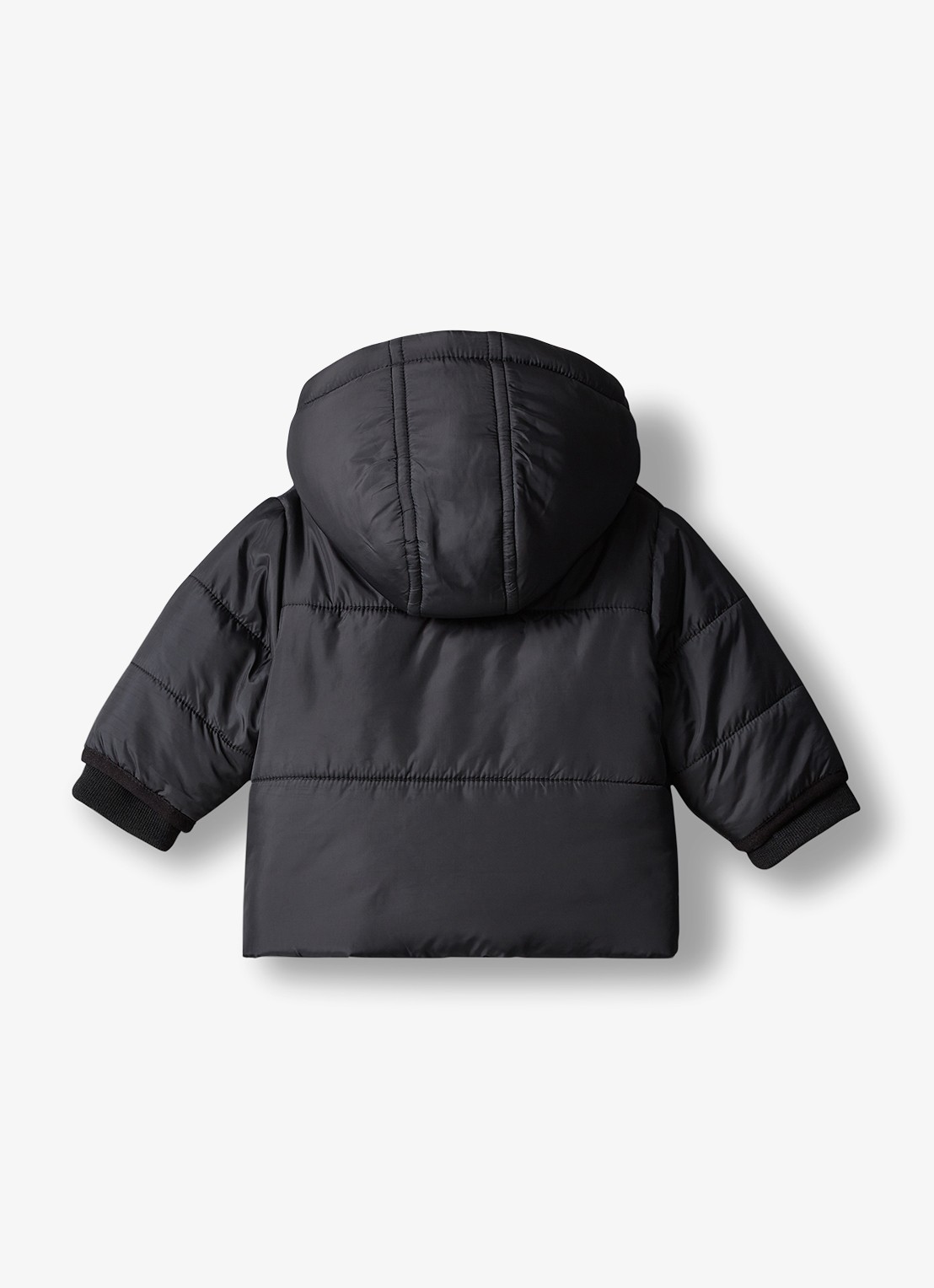 Calvin Klein Puffer jas met logo - achterkant 2 zwart