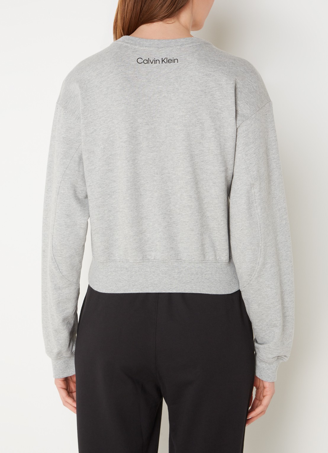 Calvin Klein Pyjama sweatshirt met logo - achterkant 4 grijsmele
