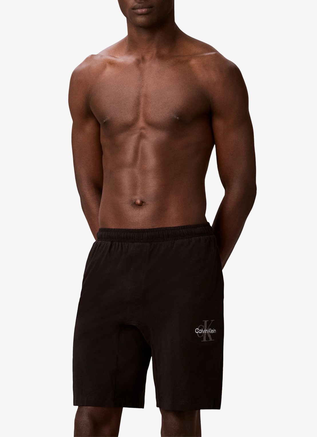 Calvin Klein Pyjamabroek met logo - detail zwart