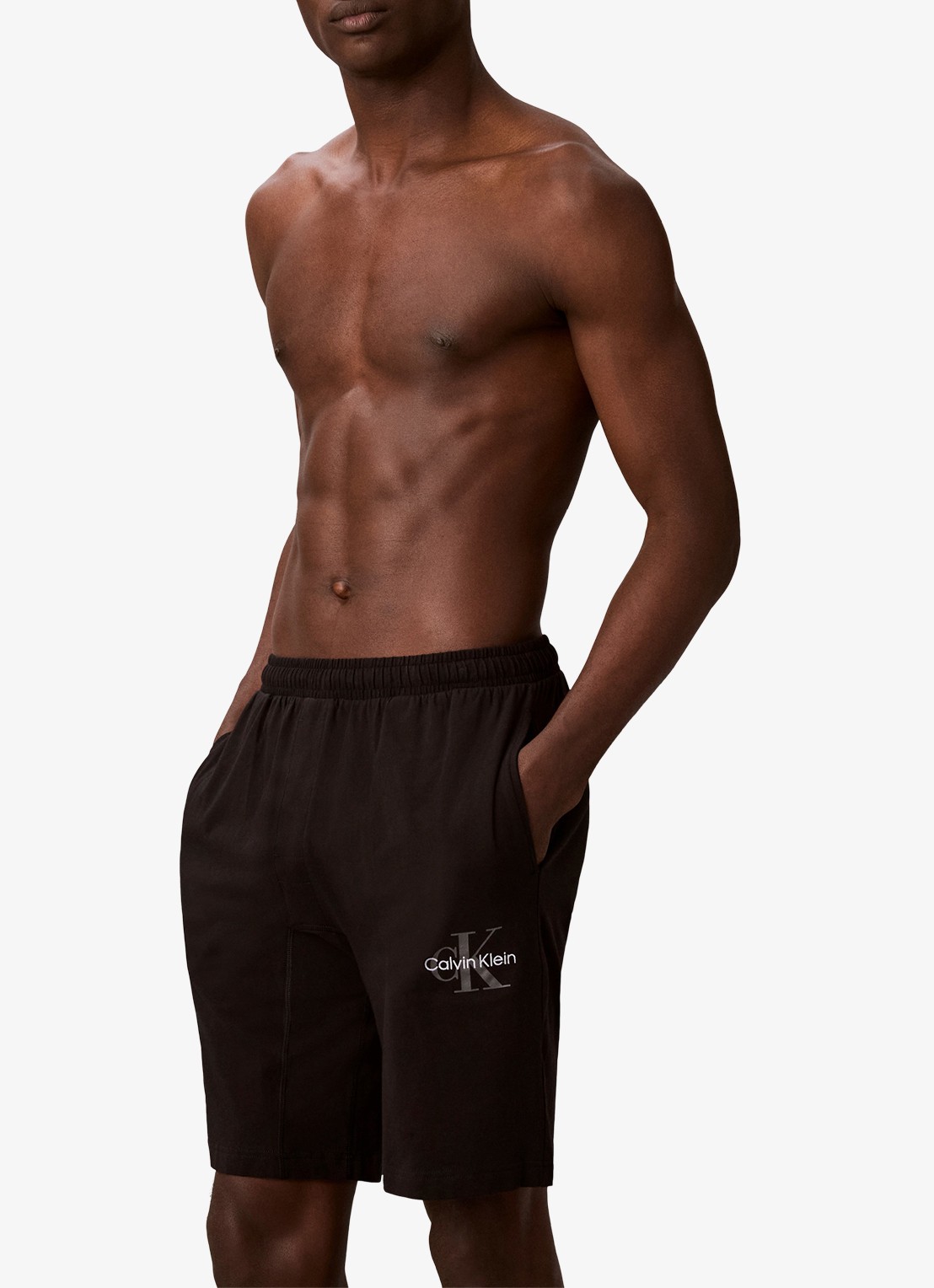 Calvin Klein Pyjamabroek met logo - detail 2 zwart