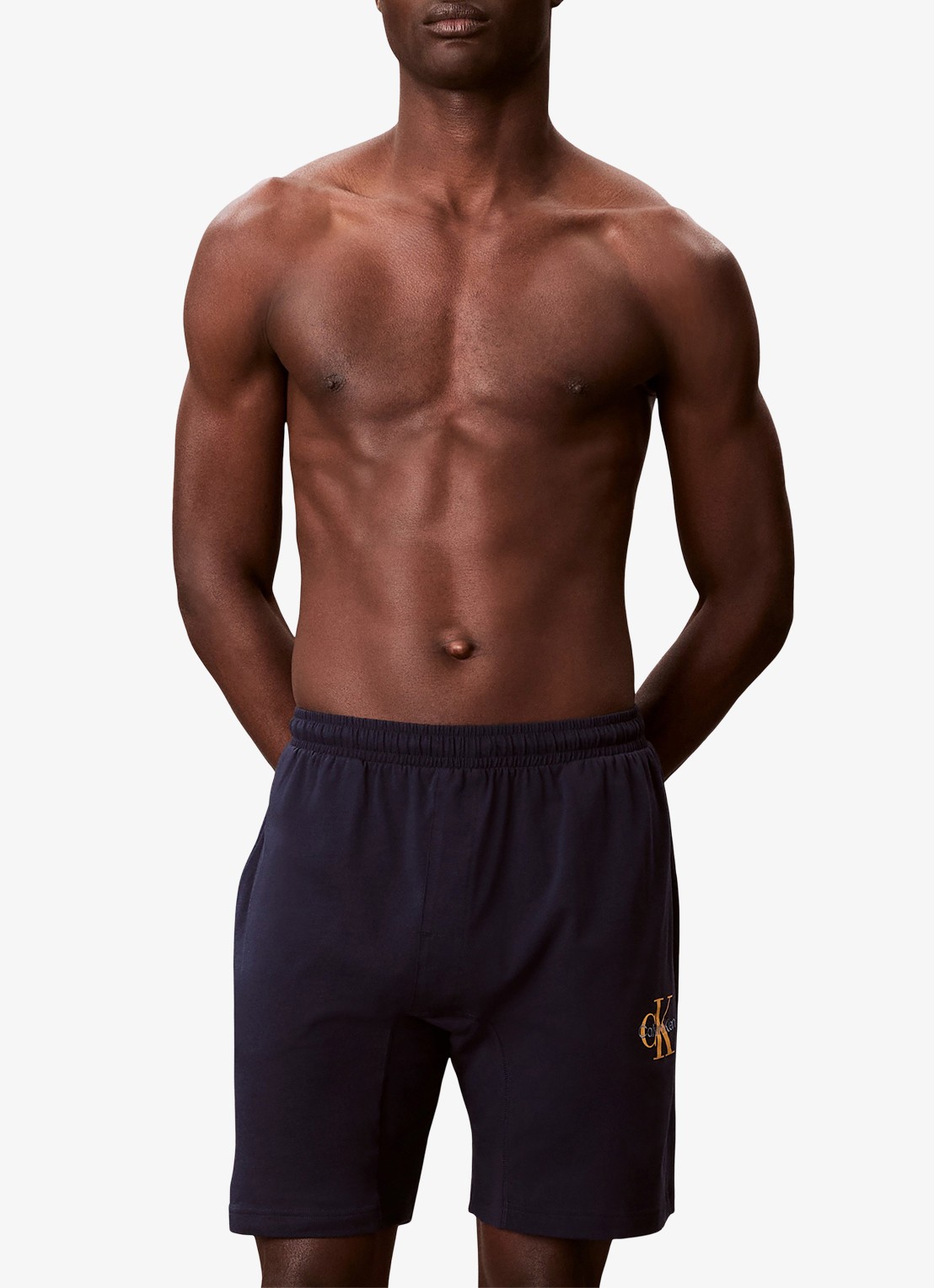 Calvin Klein Pyjamabroek met logo - detail 3 donkerblauw