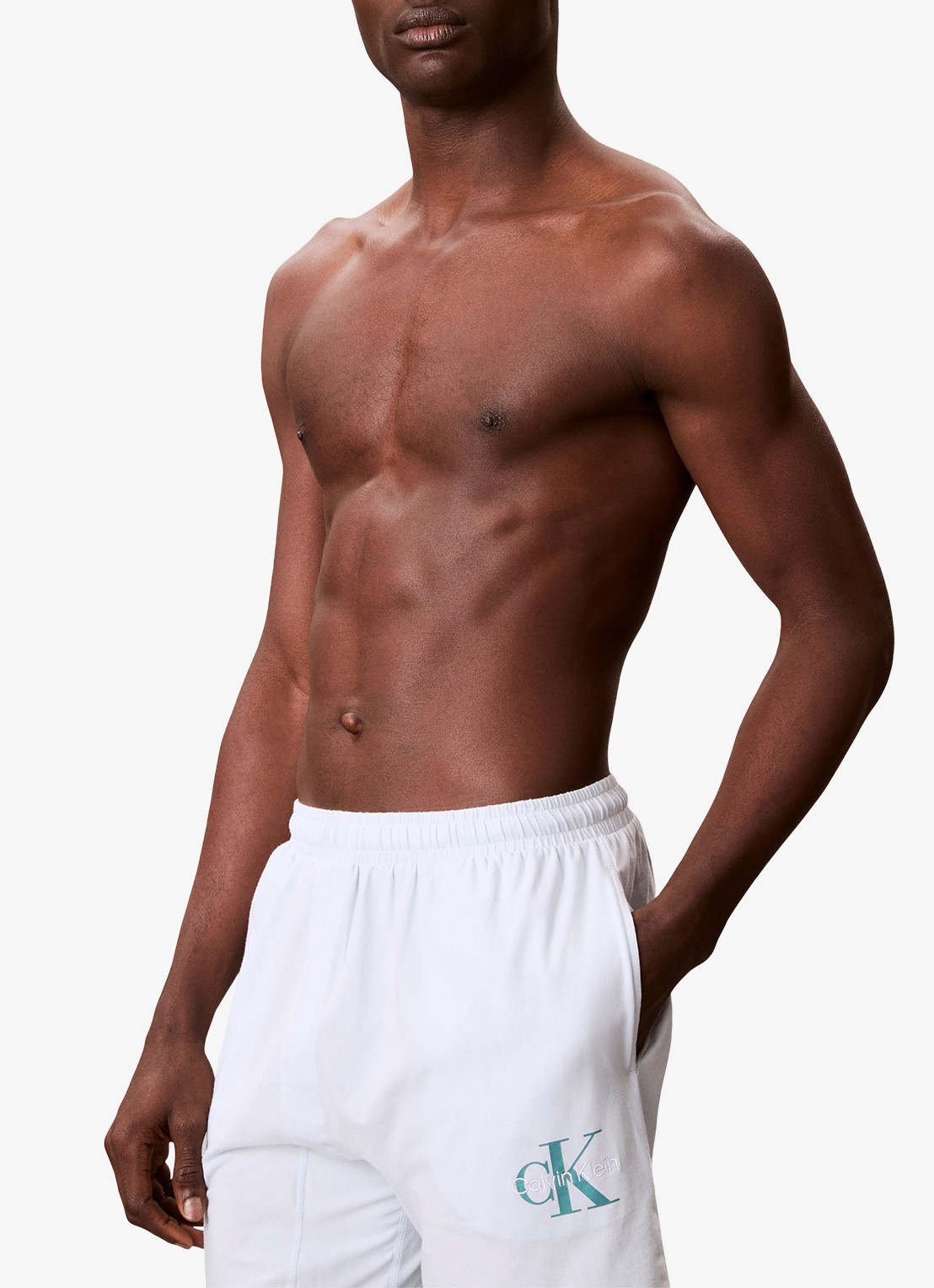 Calvin Klein Pyjamabroek met logo - detail 5 wit
