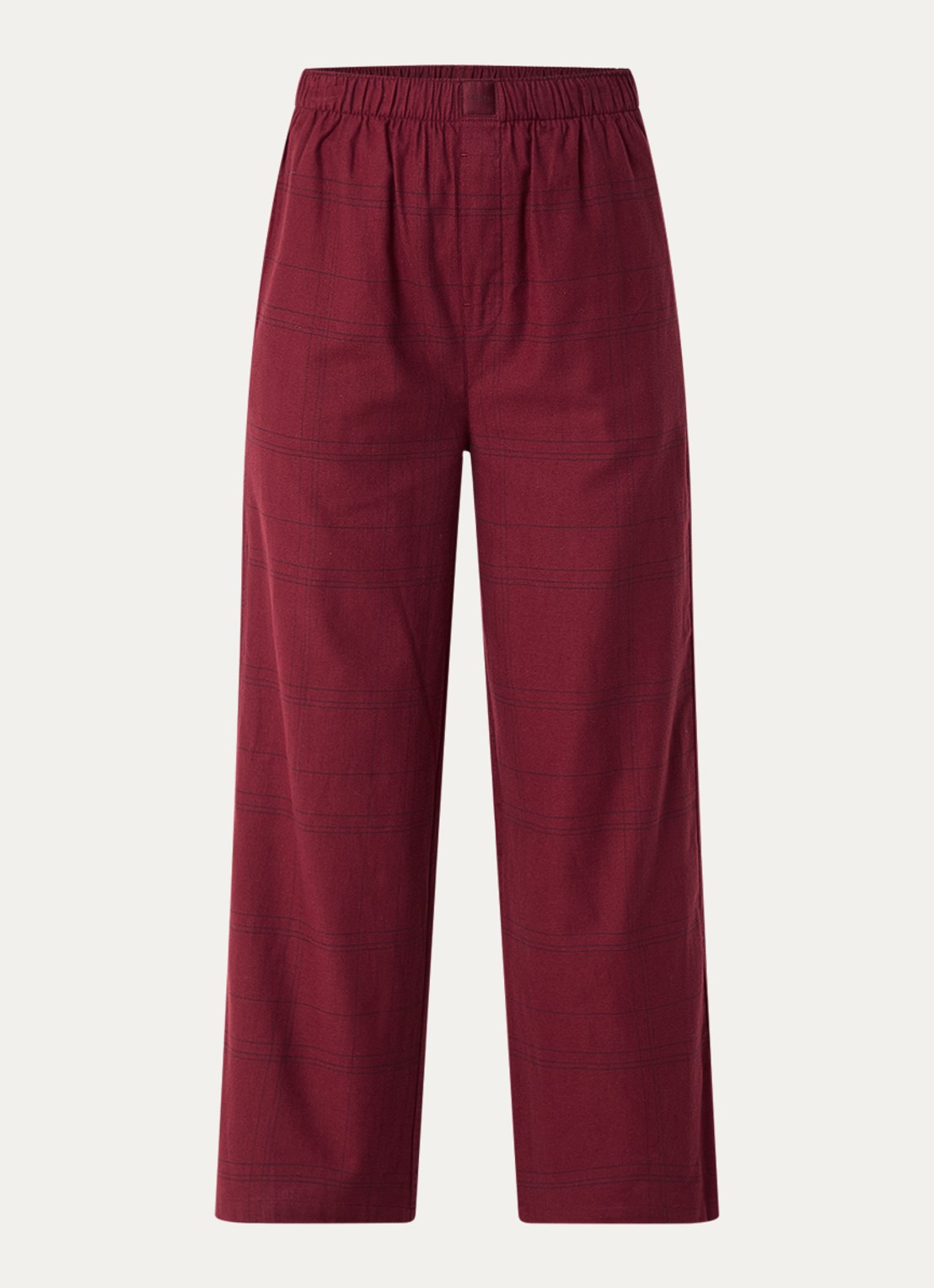 Calvin Klein Pyjamabroek met ruitdessin - voorkant 3 donkerrood