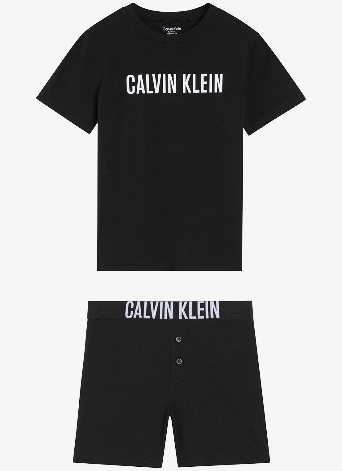 Calvin Klein Pyjamaset met logo - voorkant zwart