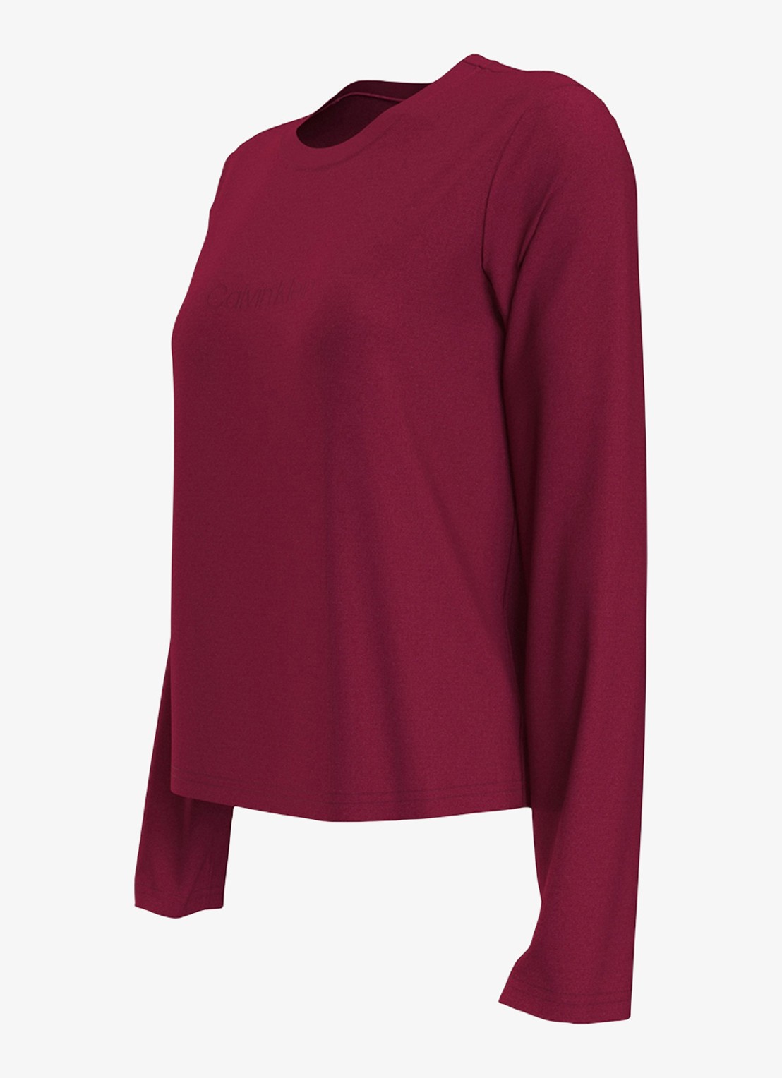 Calvin Klein Pyjamaset met ruitdessin 2-delig - detail bordeauxrood