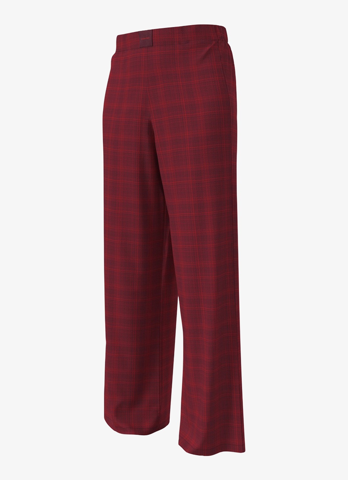 Calvin Klein Pyjamaset met ruitdessin 2-delig - detail 2 bordeauxrood