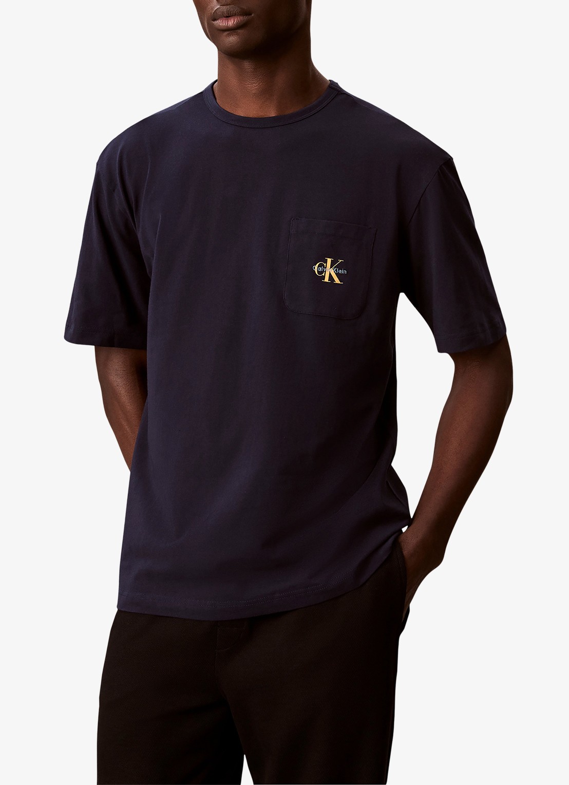 Calvin Klein Pyjamashirt met logo - detail 4 donkerblauw