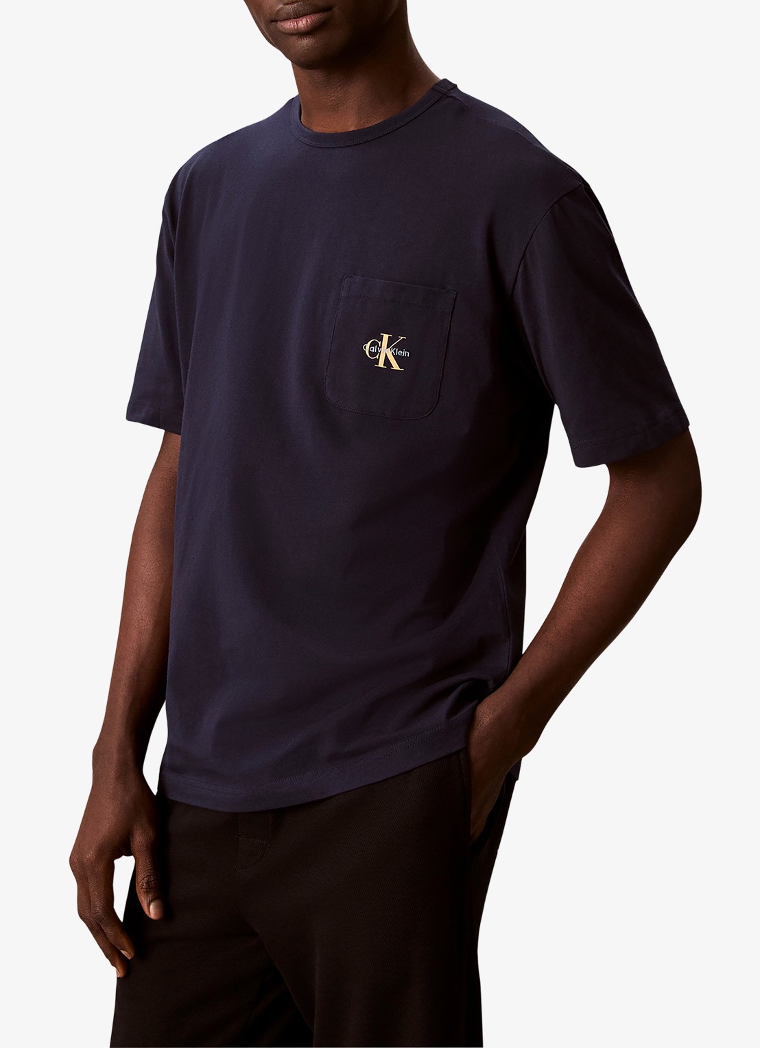 Calvin Klein Pyjamashirt met logo - detail 5 donkerblauw