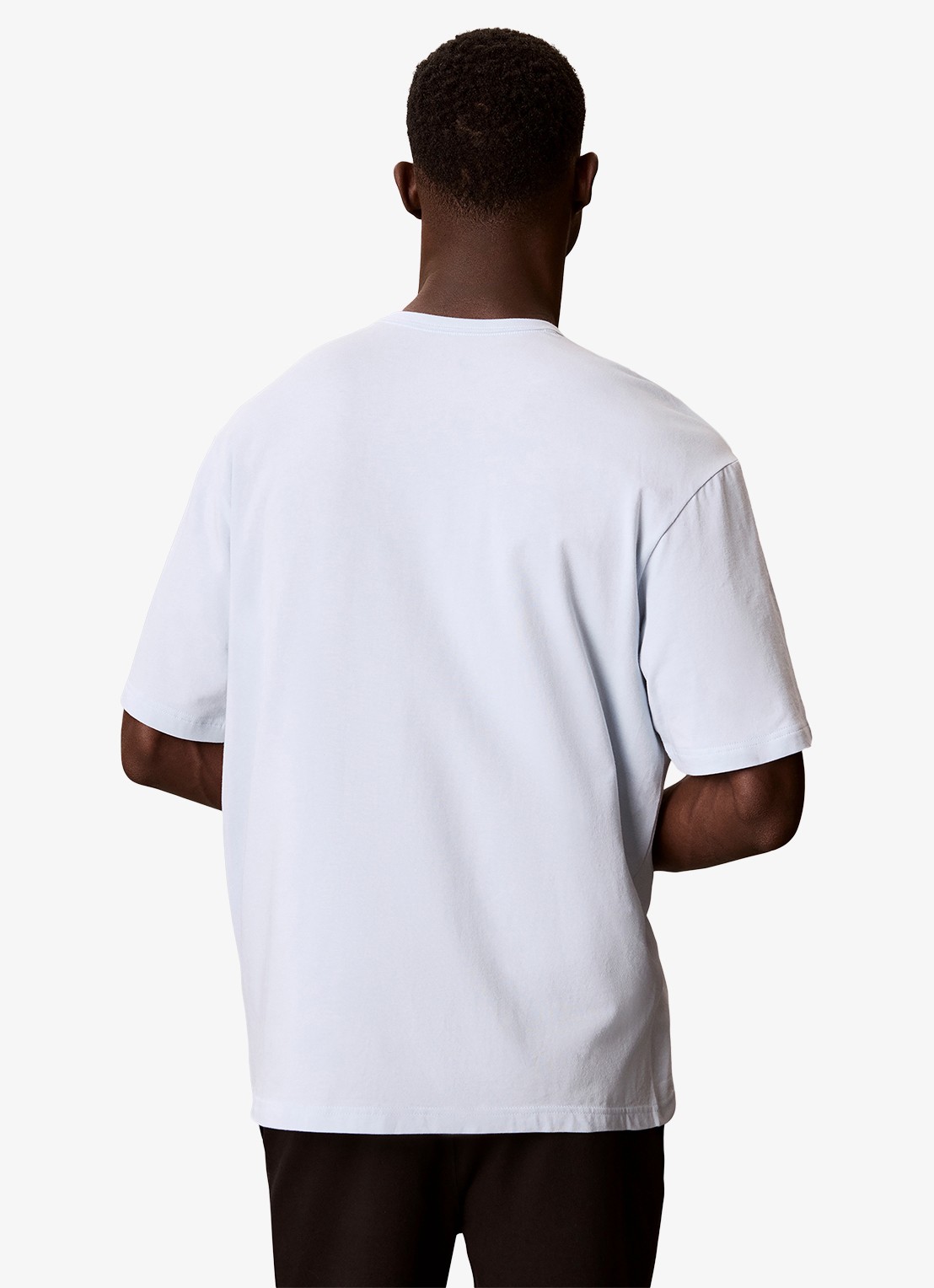 Calvin Klein Pyjamashirt met logo - achterkant blauw