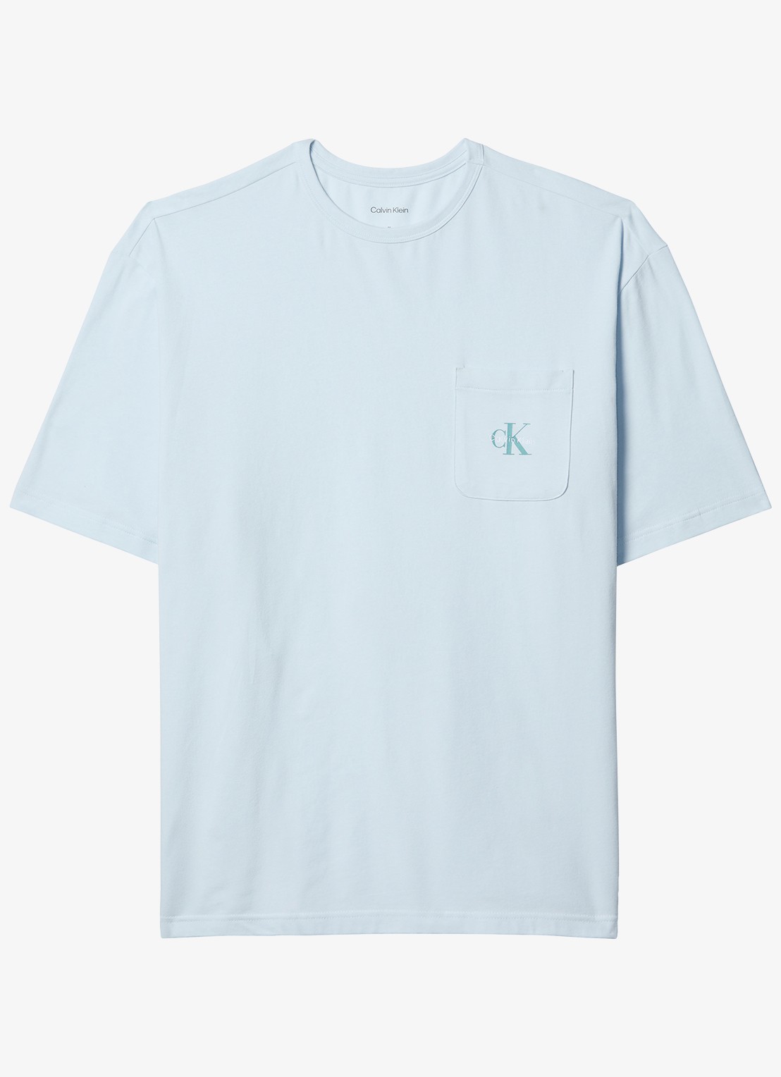 Calvin Klein Pyjamashirt met logo - voorkant 5 blauw