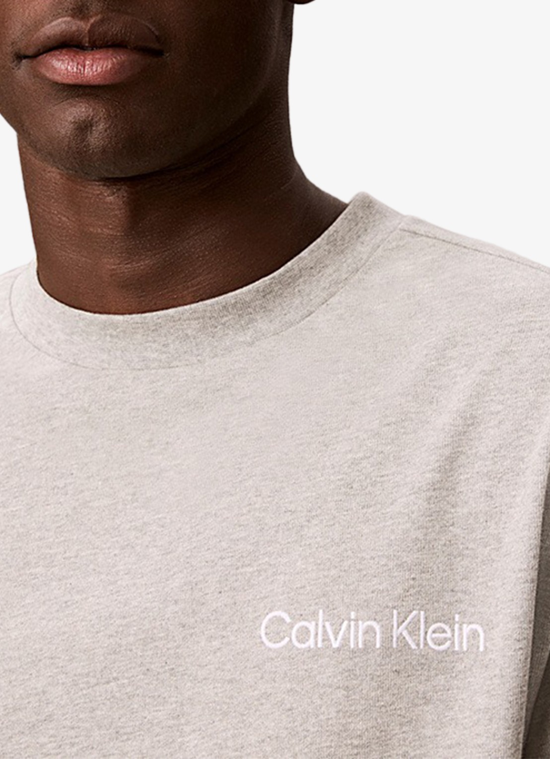 Calvin Klein Pyjamashirt met logo - detail 3 grijs